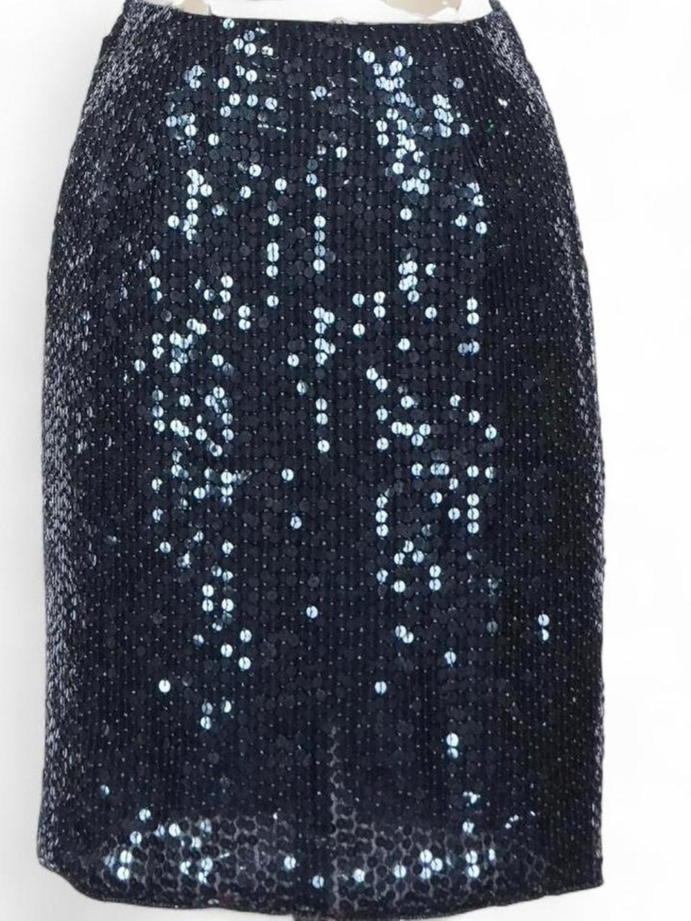 Navy Sequin Pencil Skirt - Sleek Evening Style